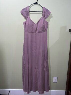 Birdy Grey Devin Chiffon Bridesmaid Dress in Dark Mauve
